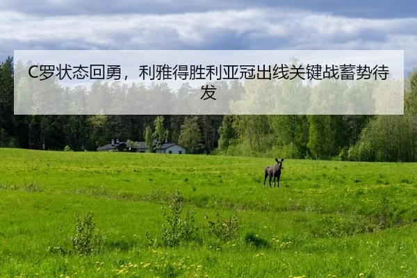 C罗状态回勇，利雅得胜利亚冠出线关键战蓄势待发
